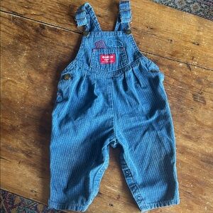 OshKosh B'gosh Tool Time Denim Blue Pinstripe Overalls